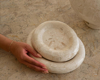 Lilo Catch-All, Natural White Large Tableware En Gold