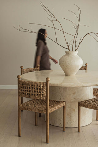 Laguna Vase, Natural White Large Vases En Gold