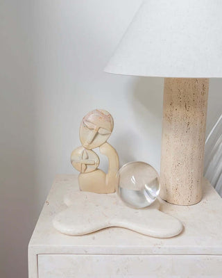 Tali Tray, Natural White Small Tableware En Gold