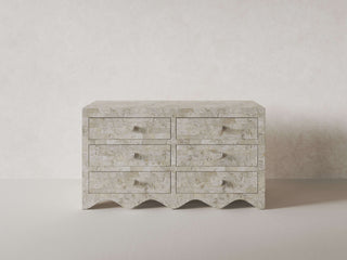 Sable Chest of Drawers, Cream Stone Storage En Gold