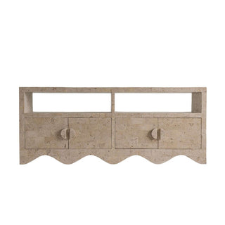 Sable Entertainment Unit, Cream Stone Entertainment Unit En Gold