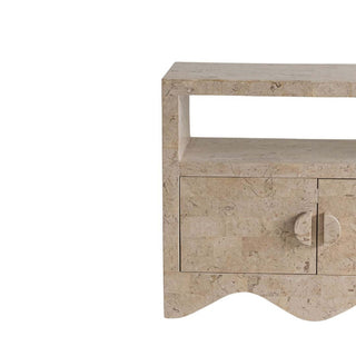 Sable Entertainment Unit, Cream Stone Entertainment Unit En Gold