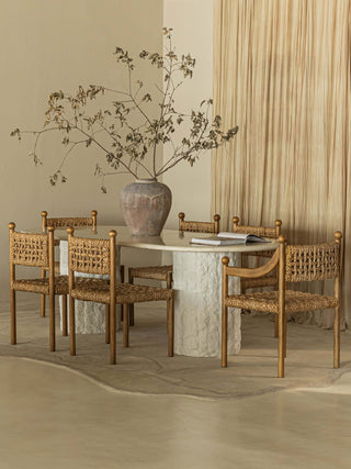 Isla Oval Dining Table Dining Table En Gold