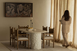 Isla Oval Dining Table Dining Table En Gold