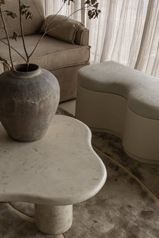 Triana Bench, Cream Seating En Gold