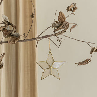 Capiz Star Ornament Homewares En Gold