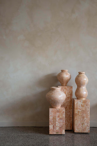 Dana Vase, Rosé Vases En Gold