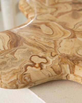 Tali Tray, Caramel Stone Small Tableware En Gold