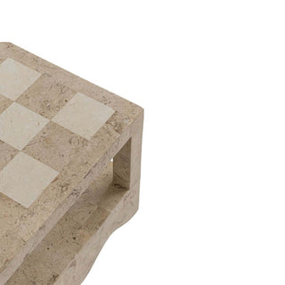 Sable Coffee Table, Cream Stone Coffee Table En Gold
