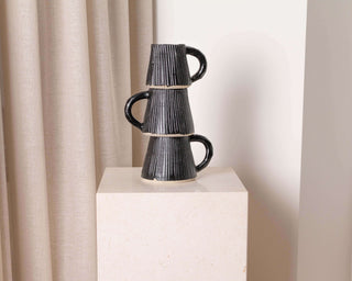 Barnacle Mug, Black Tableware Mia Casal Ceramics