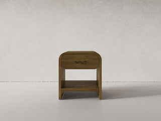 Bruno Bedside Table, Espresso Side Table En Gold