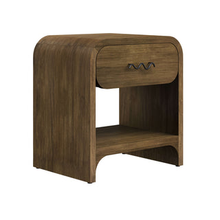 Bruno Bedside Table, Espresso Side Table En Gold
