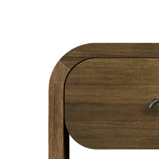 Bruno Bedside Table, Espresso Side Table En Gold