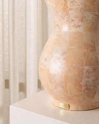 Dana Vase, Rosé Vases En Gold