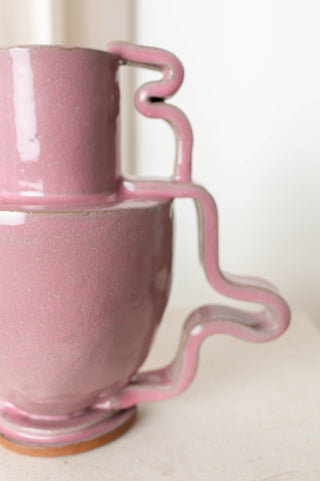 Double Stretch Vase, Eraser Pink by Morgan Peck