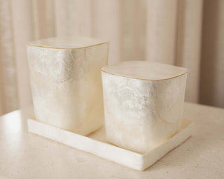 Tray and Canister Set Tableware En Gold