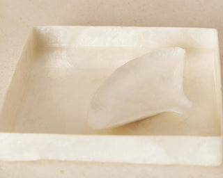 Tray and Fan Dish Set Tableware En Gold