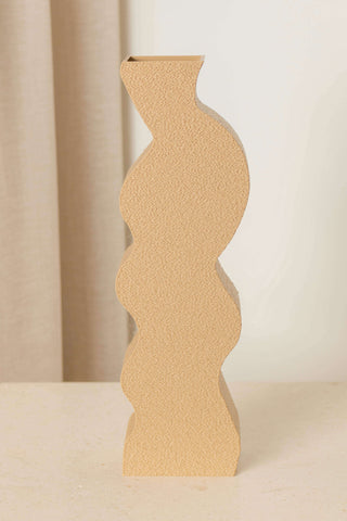Paper Flower Vase, Beige by Argot Studio Vases Argot Studio
