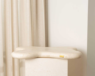 Tali Tray, Natural White Large Tableware En Gold