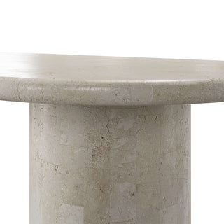 Paradis Oval Dining Table | Spanish Beige Marble Dining Table En Gold