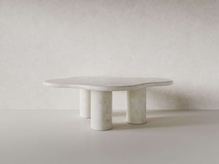 Paradis Coffee Table | Spanish Beige Marble Coffee Table En Gold