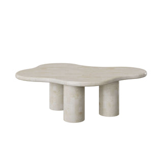 Paradis Coffee Table | Spanish Beige Marble Coffee Table En Gold
