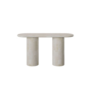 Paradis Console Table | Spanish Beige Marble Console Table En Gold