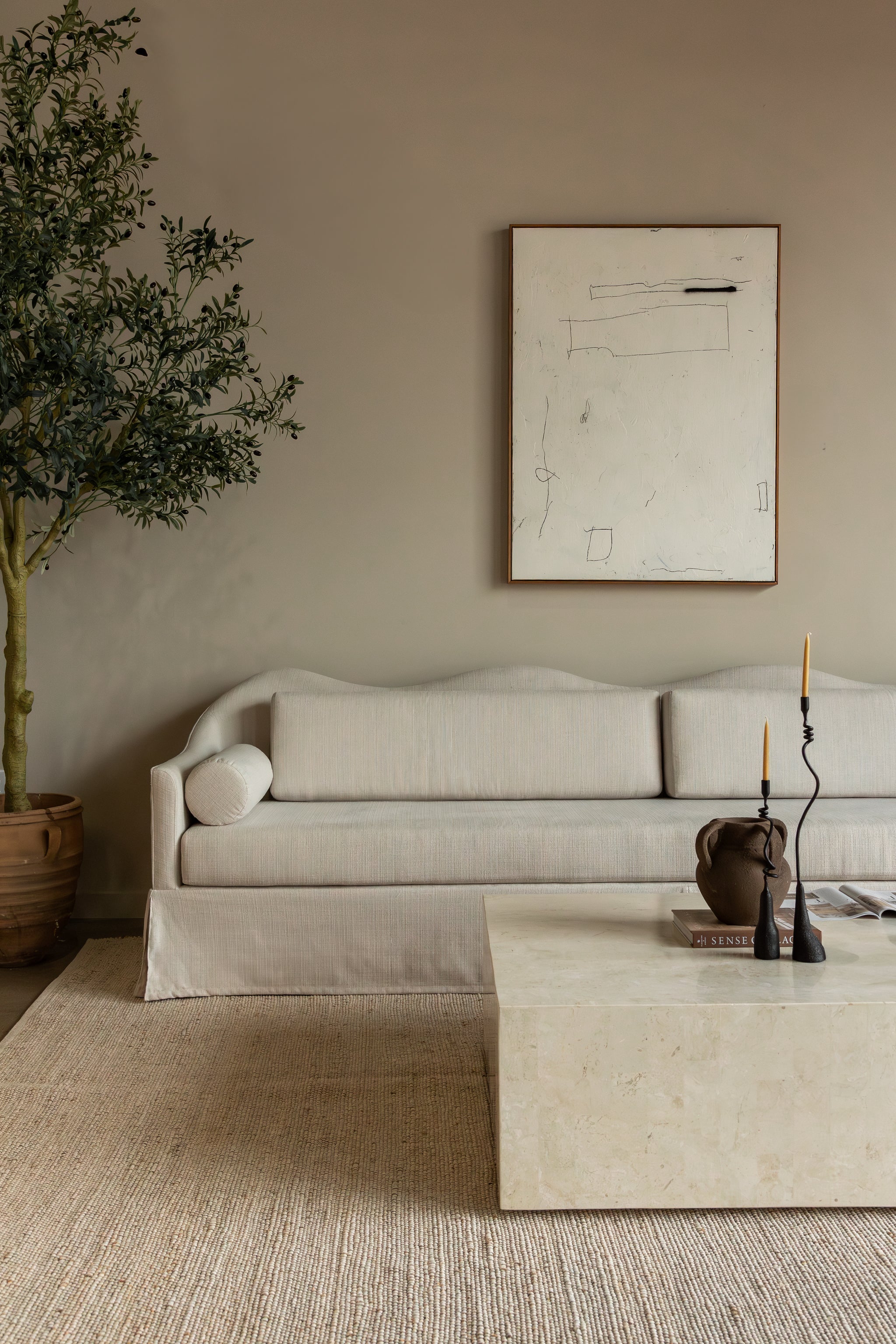 Sable Sofa, Woven Ivory