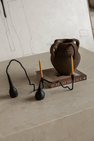Cats in Wind Iron Candle Holders