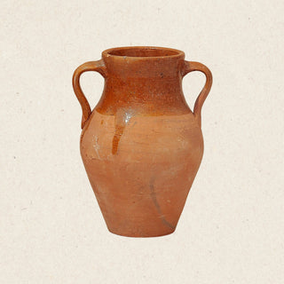Double Handle Earthenware Vase