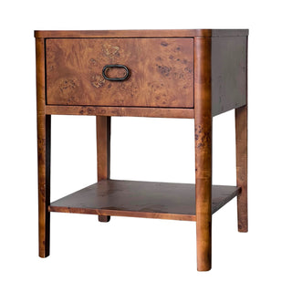 Zephyr Side Table | Cognac Burl