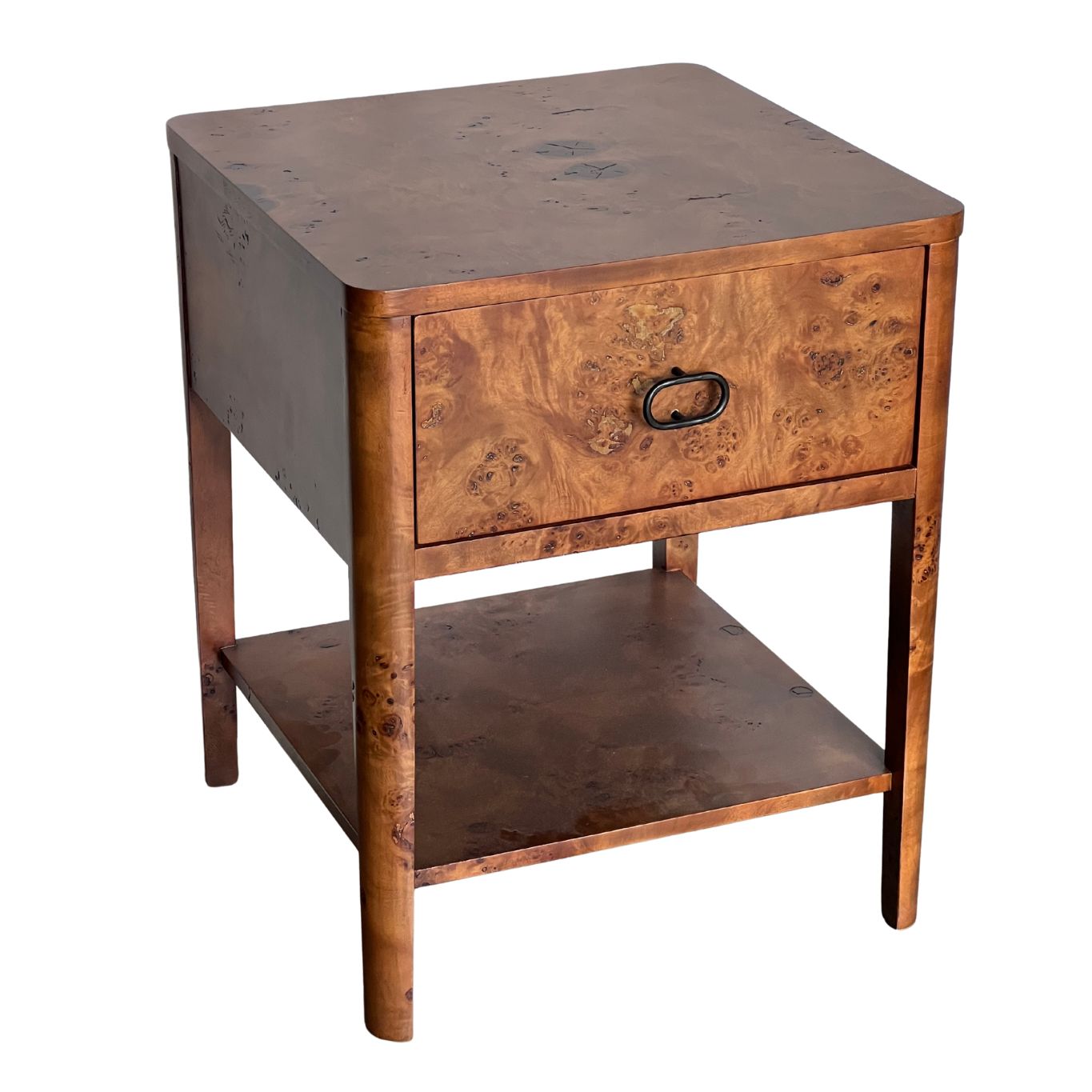 Zephyr Side Table | Cognac Burl