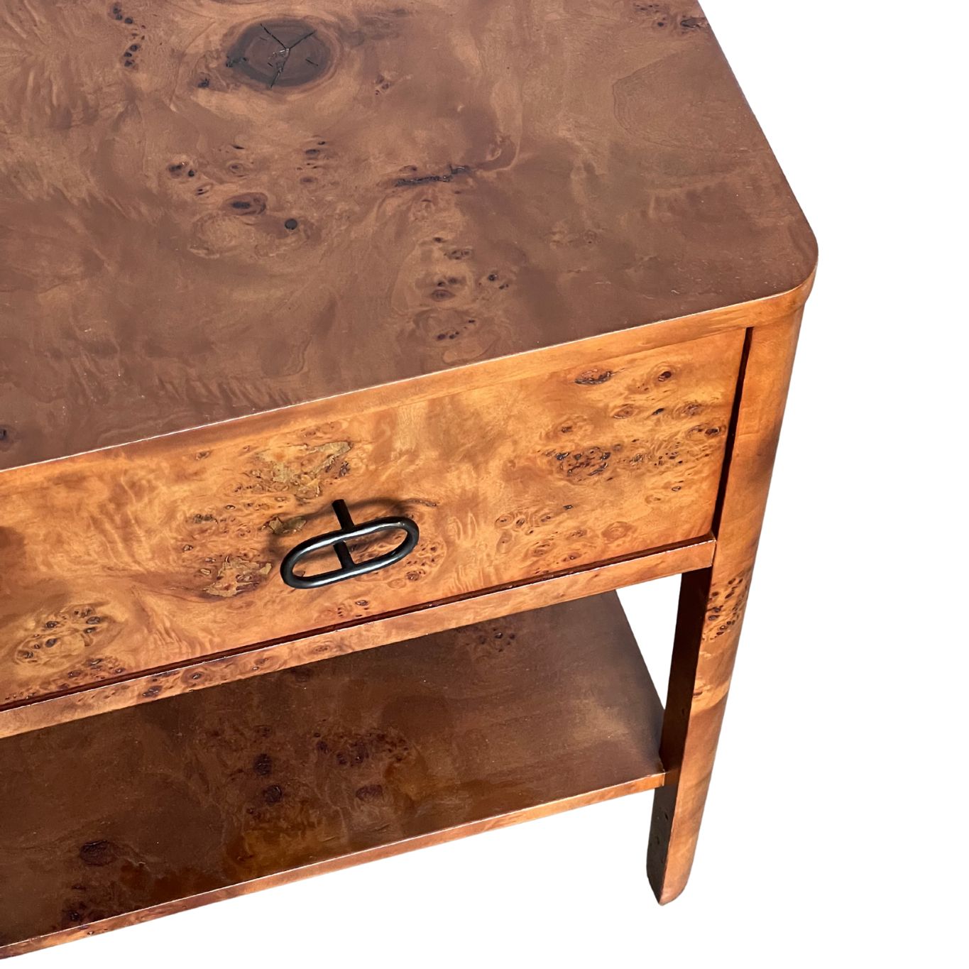 Zephyr Side Table | Cognac Burl