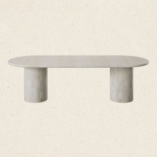 Paradis Oval Dining Table | Spanish Beige Marble