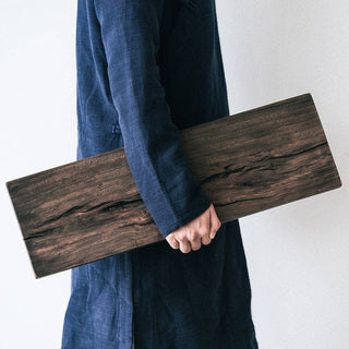 Japanese-style Wabi-Sabi Black Walnut Serving Tray
