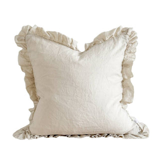 Hallie Cream Ruffle Edge Cushion