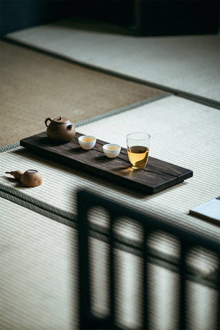 Japanese-style Wabi-Sabi Black Walnut Serving Tray