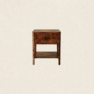 Zephyr Side Table | Cognac Burl