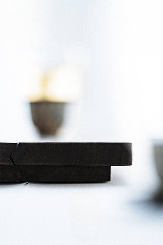 Japanese-style Wabi-Sabi Black Walnut Serving Tray