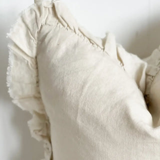 Hallie Cream Ruffle Edge Cushion