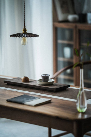 Japanese-style Wabi-Sabi Black Walnut Serving Tray