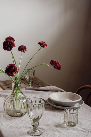 Handblown Fluted Carafe Set
