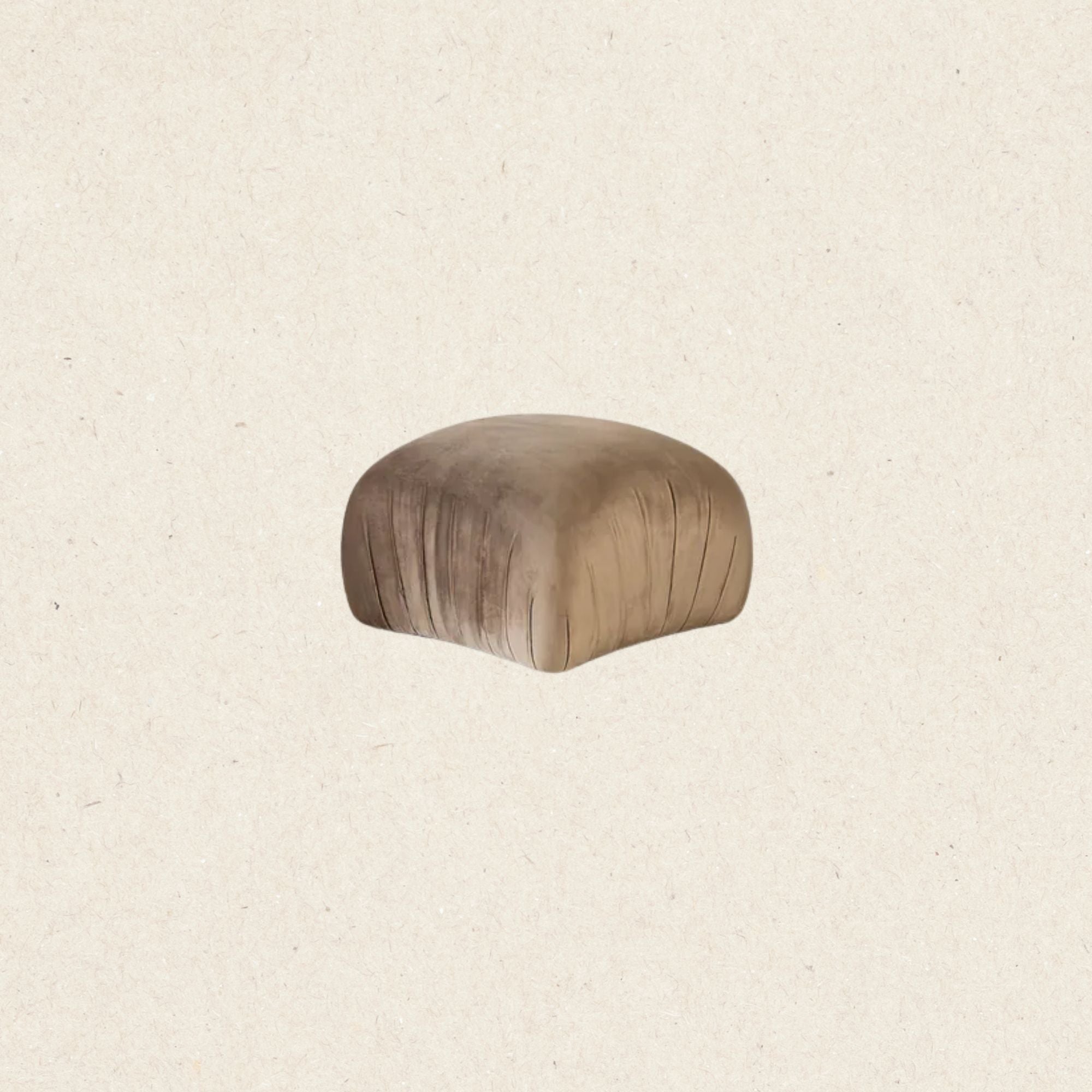Sable Ottoman | Mushroom Velvet