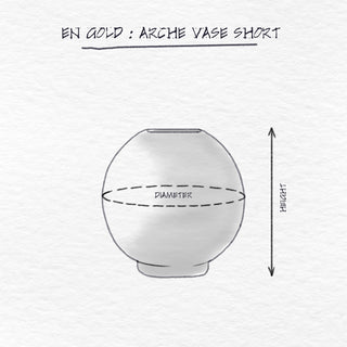 Arche Short Vase dimensions