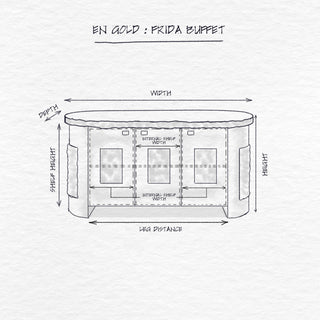 Frida Buffet dimensions