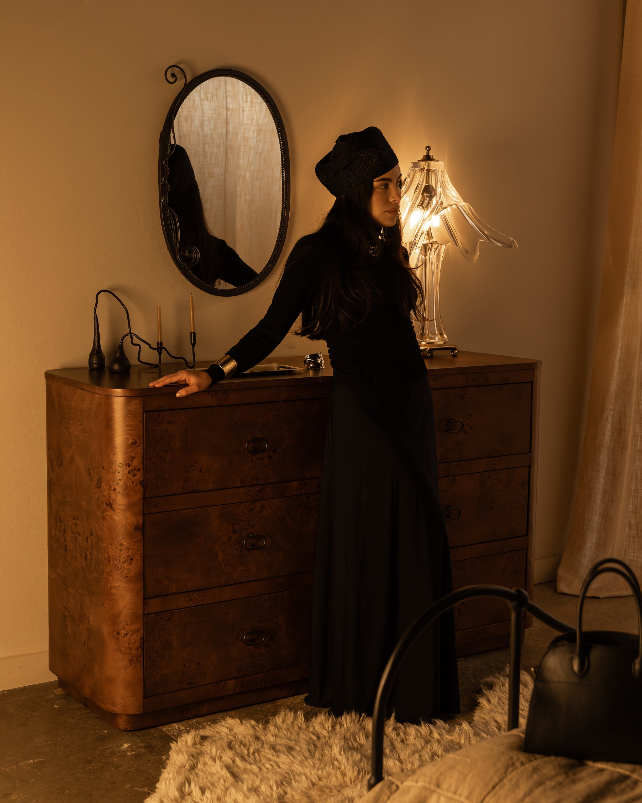 Zephyr Chest of Drawers | Cognac Burl