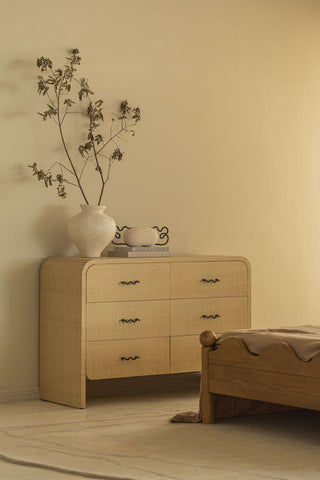 Bruno Chest of Drawers, Raffia