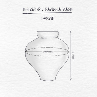 Laguna Vase, Natural White Large dimensions