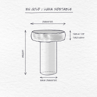 Luma Side Table dimensions