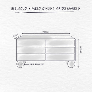 Miro Chest of Drawers dimensions